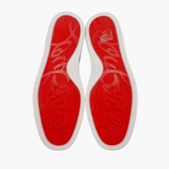 Christian Louboutin Louis Strass High Top Sneakers Size 40 US 10 White Crystal - Picture 3 of 15